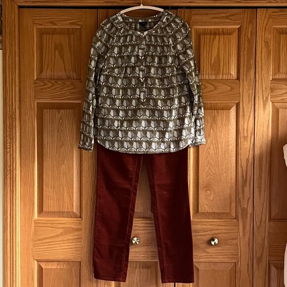 TALBOTS - Stretch Corduroy Straight Leg Pants - Copper -- NEW with Tag - Picture 9 of 12